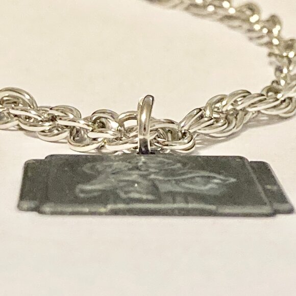 Vintage St. Saint Anthony of Padua Pendant Necklace Silver Plated Christian 19" - Picture 6 of 10